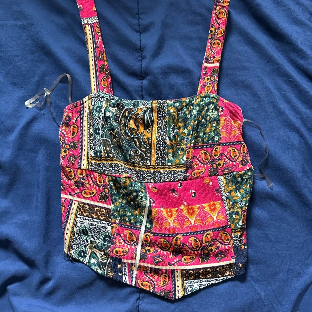 Colorful Patchwork Women's Top